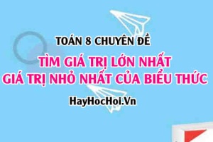 Cách tìm giá trị lớn nhất (GTLN), giá trị nhỏ nhất (GTNN) của biểu thức Toán 8